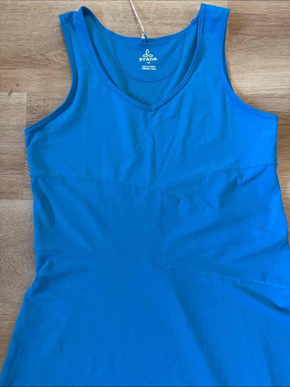 Prana Electro Blue Amelie Sleeveless V-Neck Midi Dress Size M - Picture 2 of 13